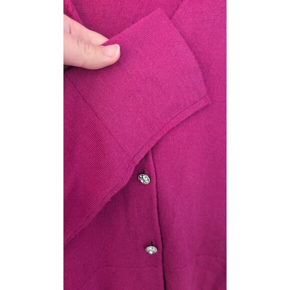 J Crew 100% Merino Wool Cardigan Sweater Top Style 99545 Size Small Pink Pockets - Picture 3 of 9